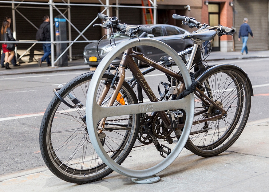 Hoop discount bike rack